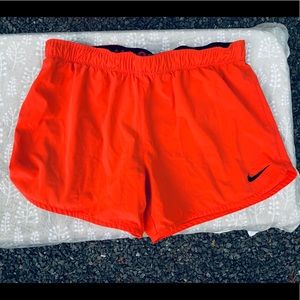 Coral Nike Dri-Fit Shorts With Built in Spandex